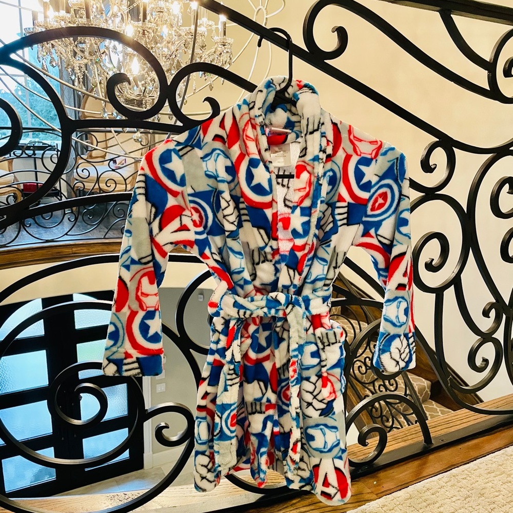 Marvel avengers terry kids bathrobe